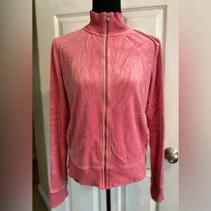 Early 2000’s Express Pink velour track jacket Size L